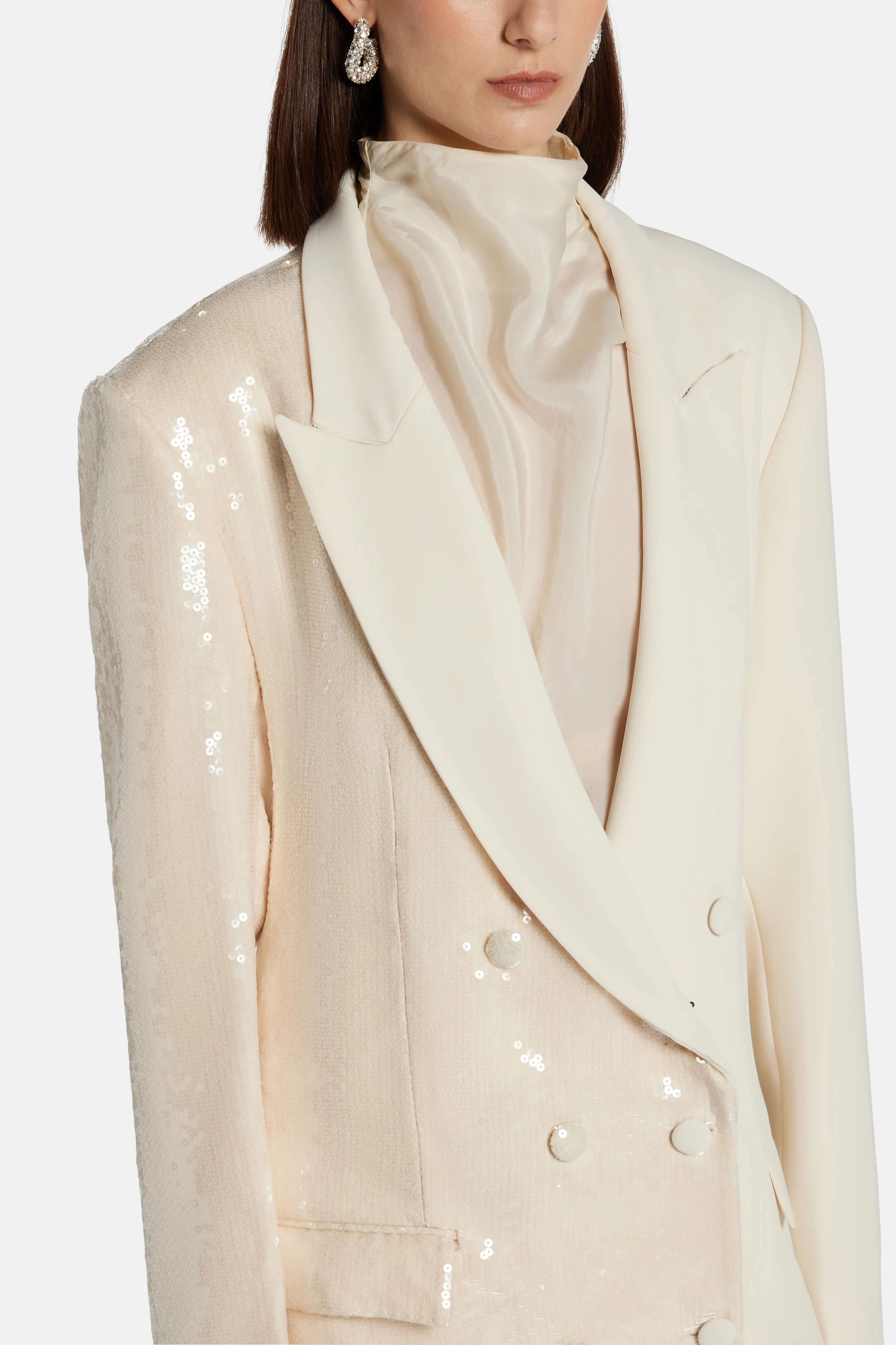 Half & Half Sequin Blazer