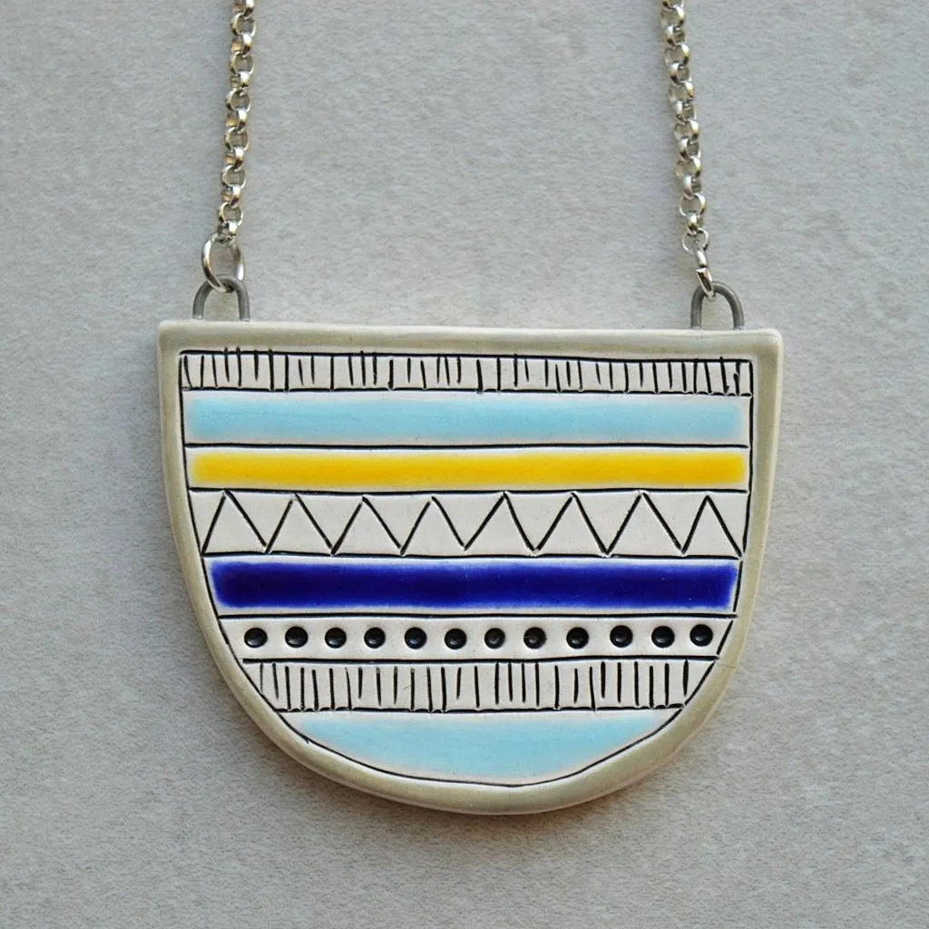 Halfcircle necklace - Geometric