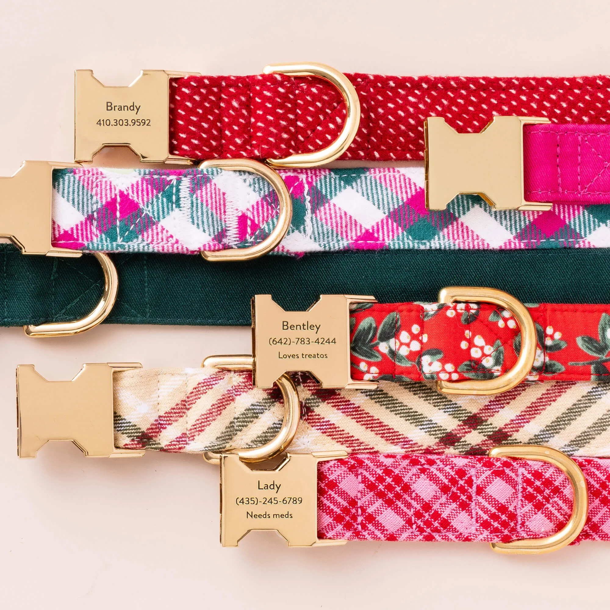 Heather Taylor Home x TFD Katherine Plaid Valentine Dog Collar