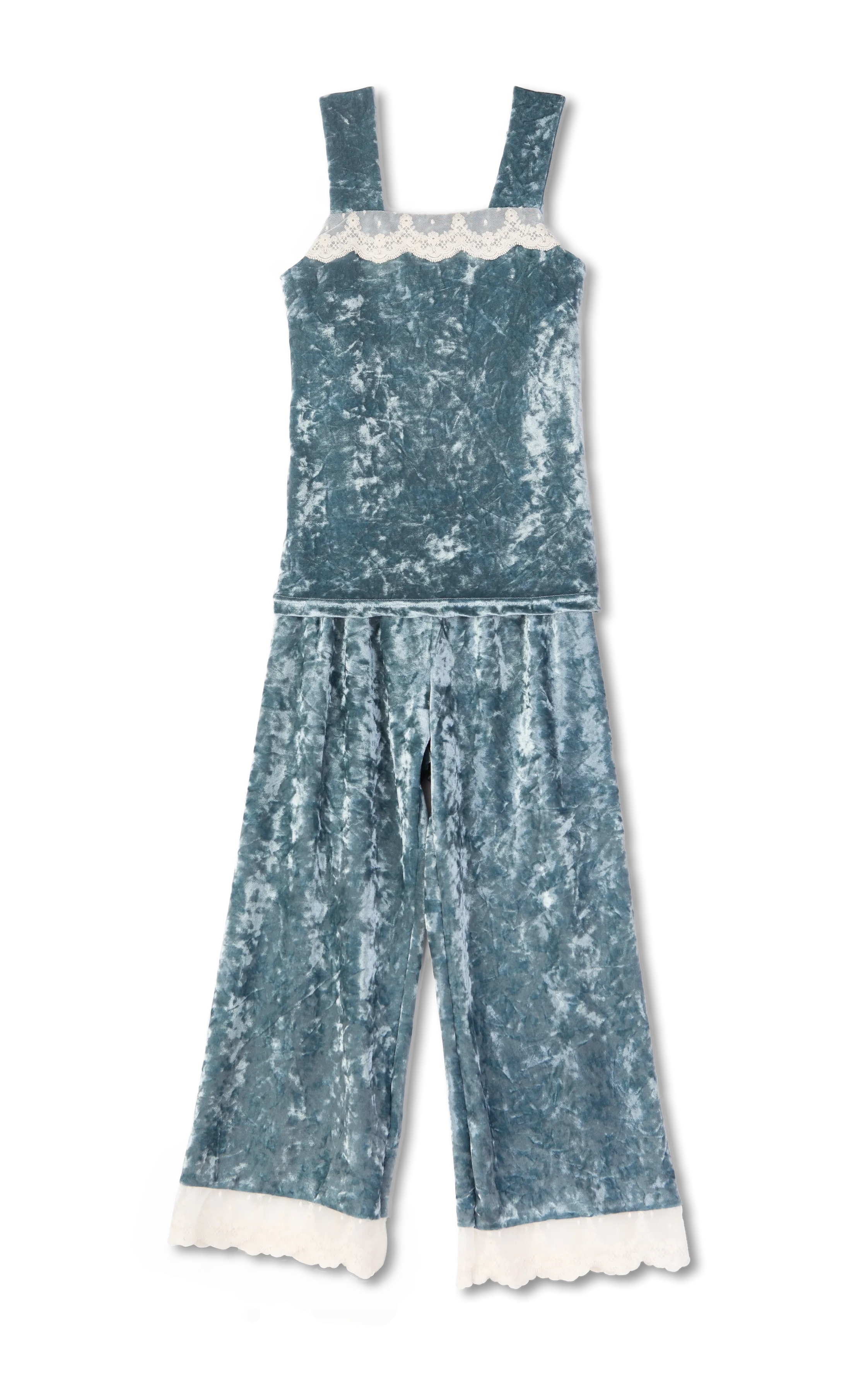 JASMINE - GIRLS' PYJAMA SET IN AQUAMARINE