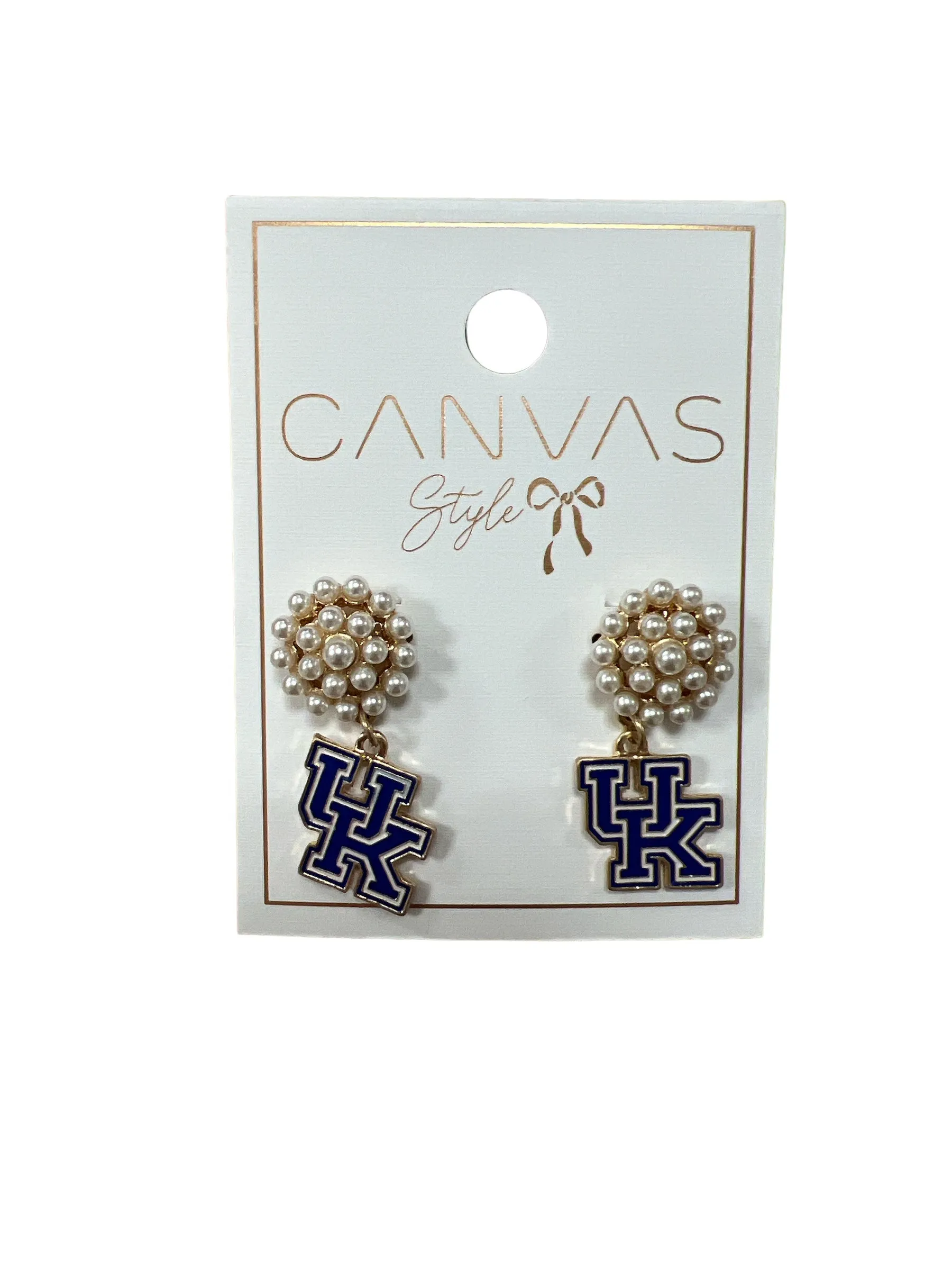 Kentucky Wildcats Pearl Cluster Earrings