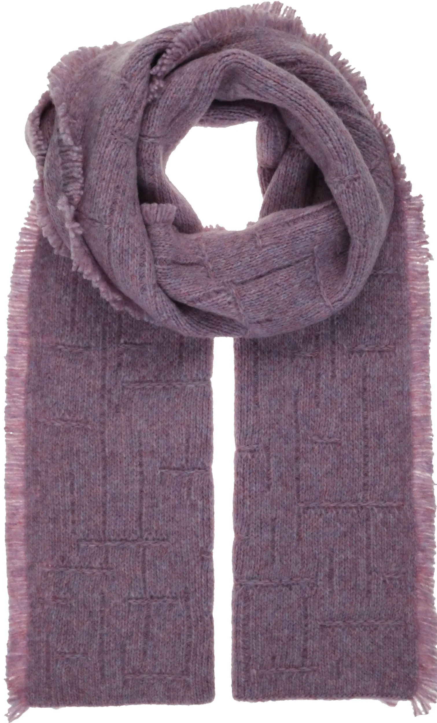 Knit Grid Mélange Scarf