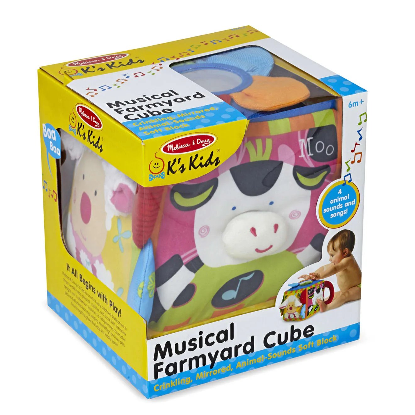 K’s Kids Musical Farmyard Cube Learning Toy