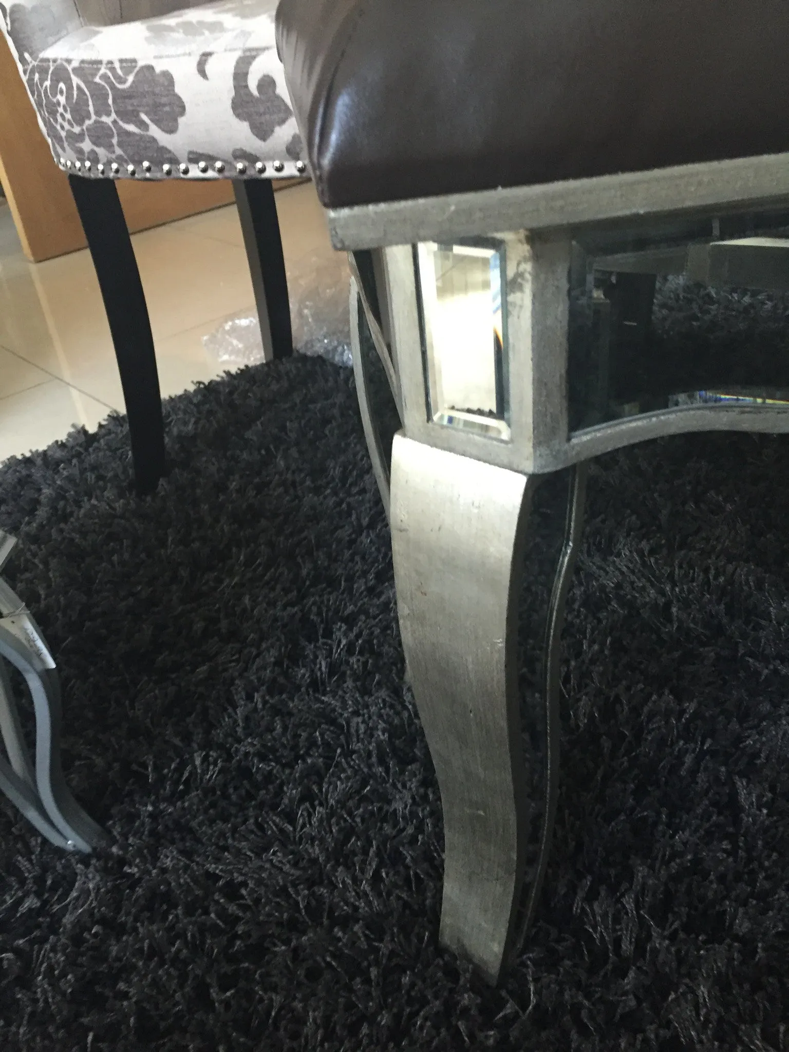 Large Dressing table  stool Venetian Mirrored click n collect