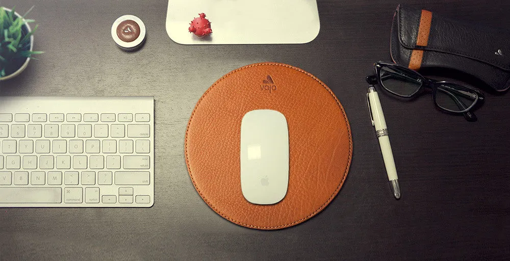 Leather Round Mouse Pad