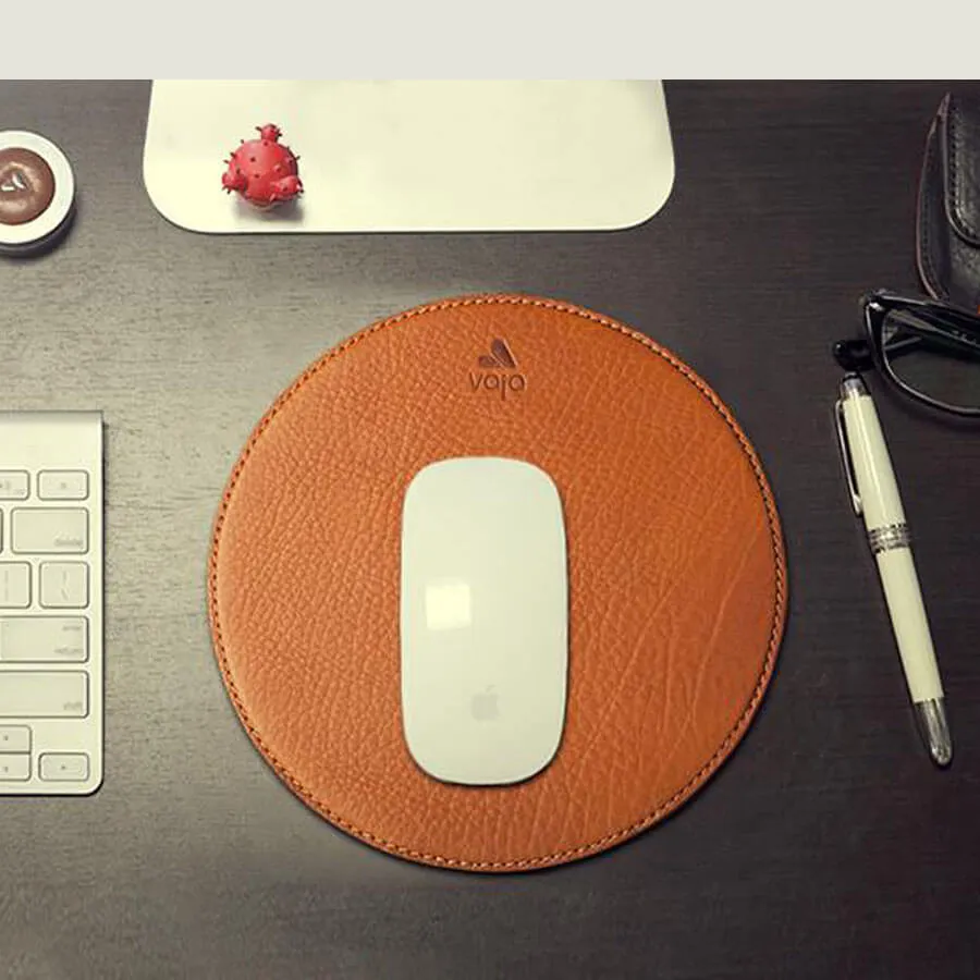 Leather Round Mouse Pad