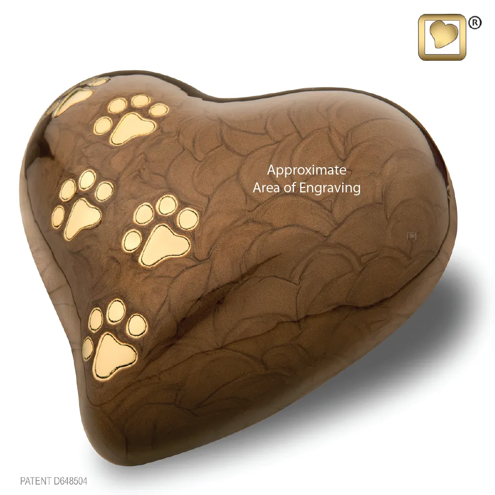 LovePaws™ Pearlescent Bronze (Large Heart) - P639L