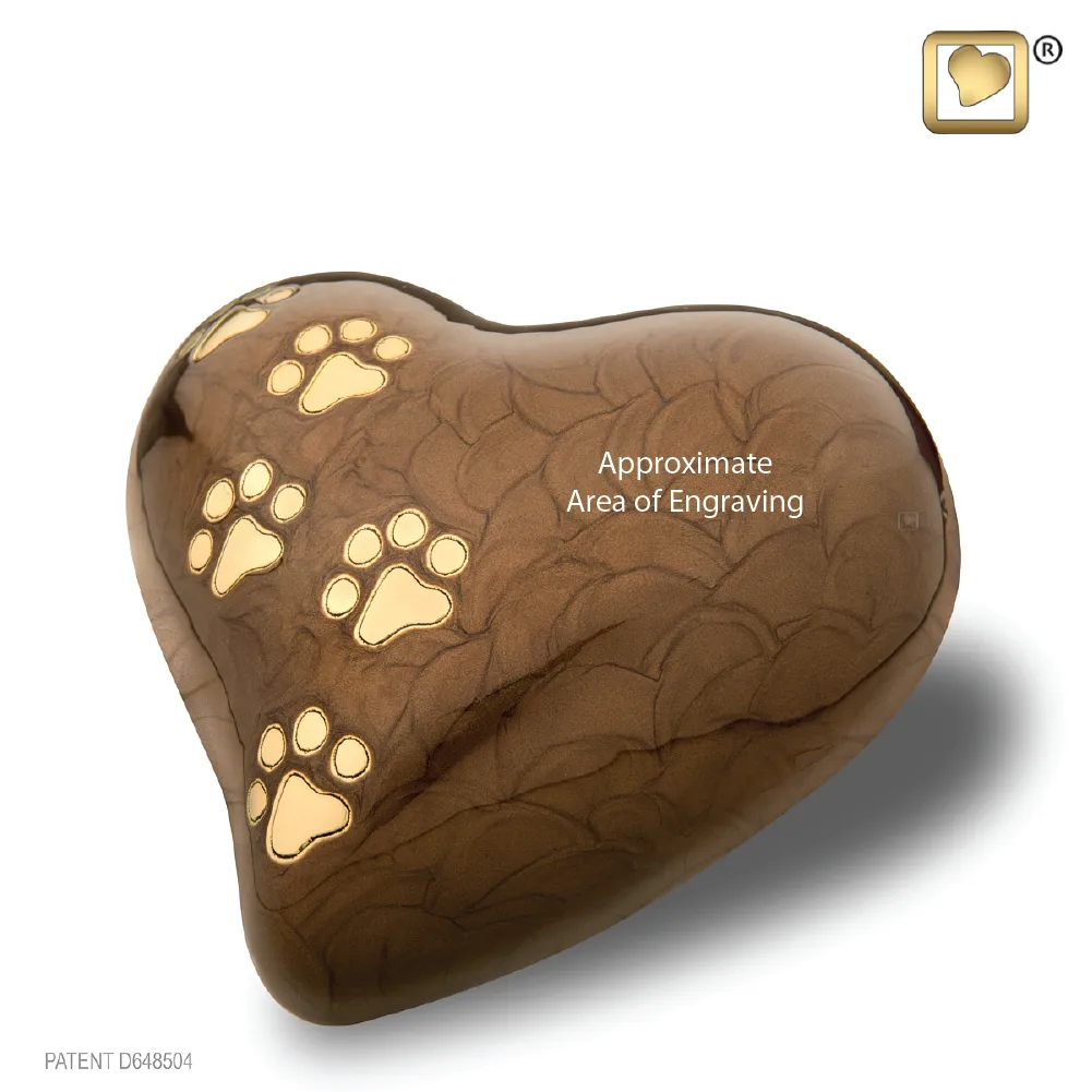 LovePaws™ Pearlescent Bronze (Medium Heart) - P639M