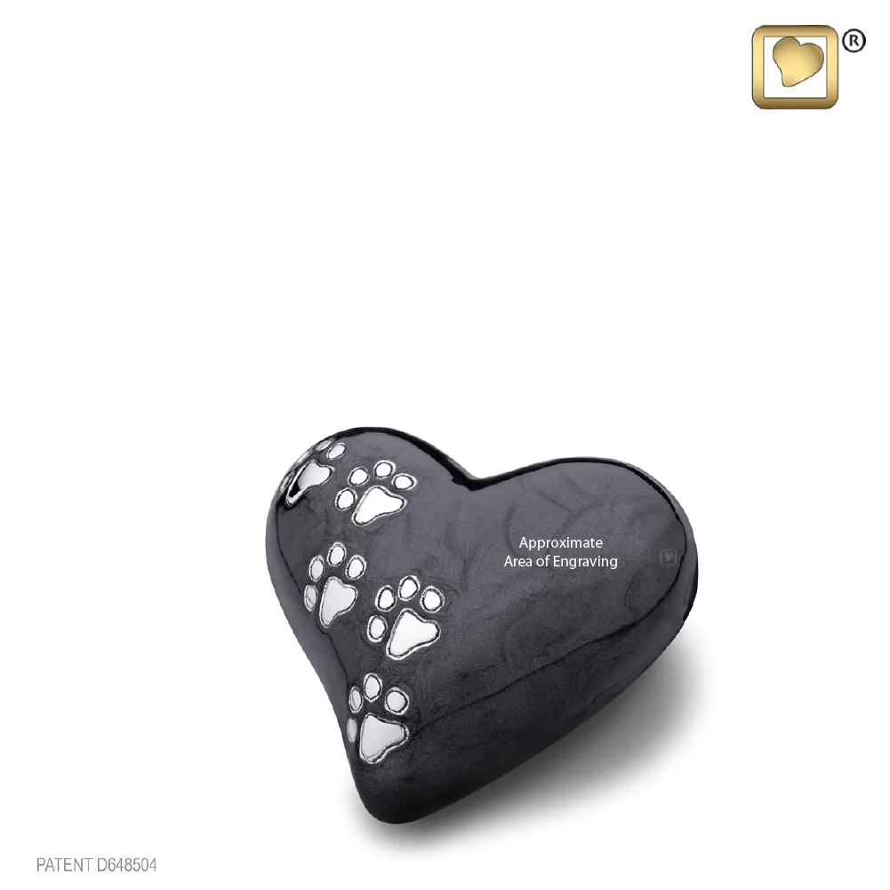 LovePaws™ Pearlescent Midnight (Keepsake Heart) - P640K