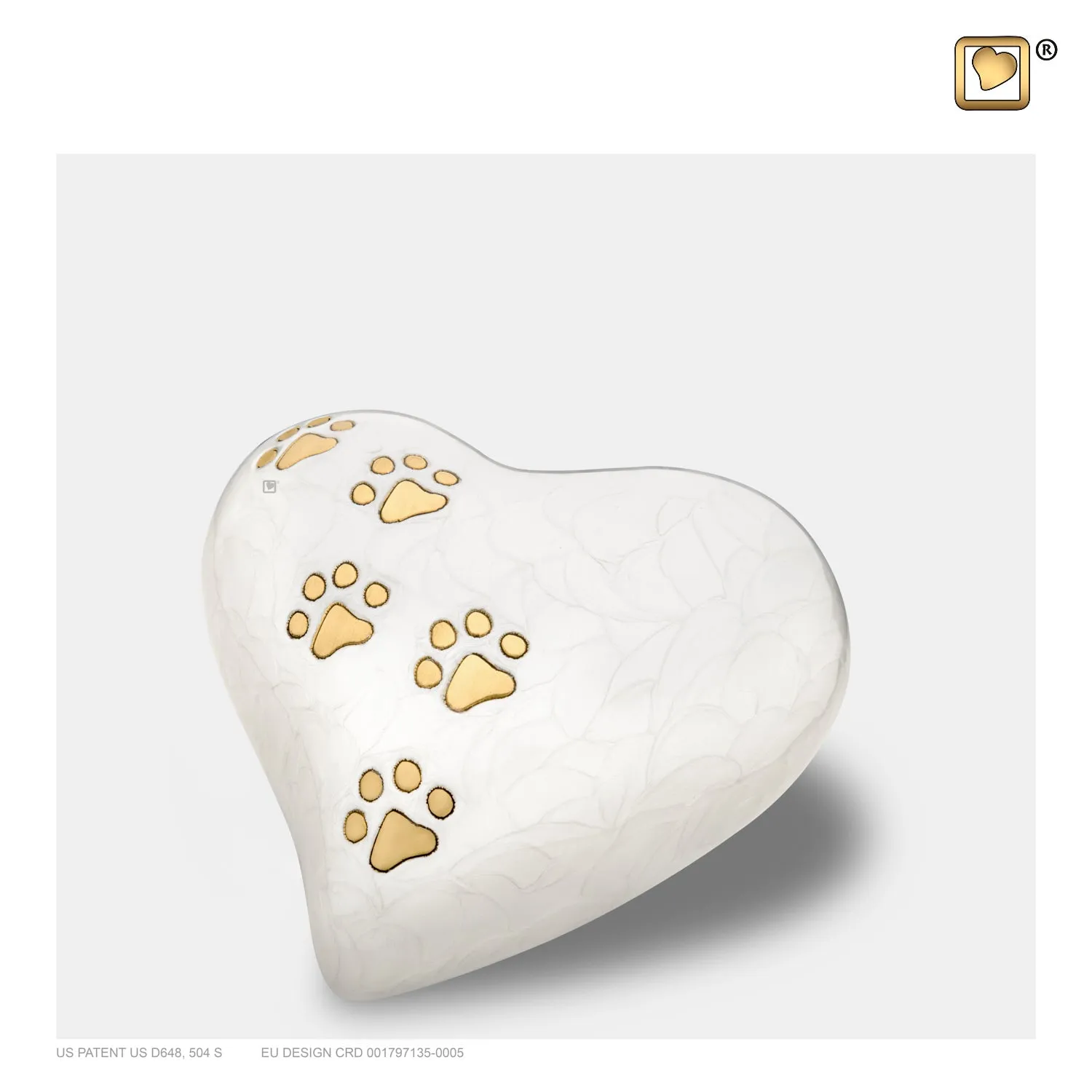 LovePaws™ Pearlescent White (Keepsake Heart) - P638K