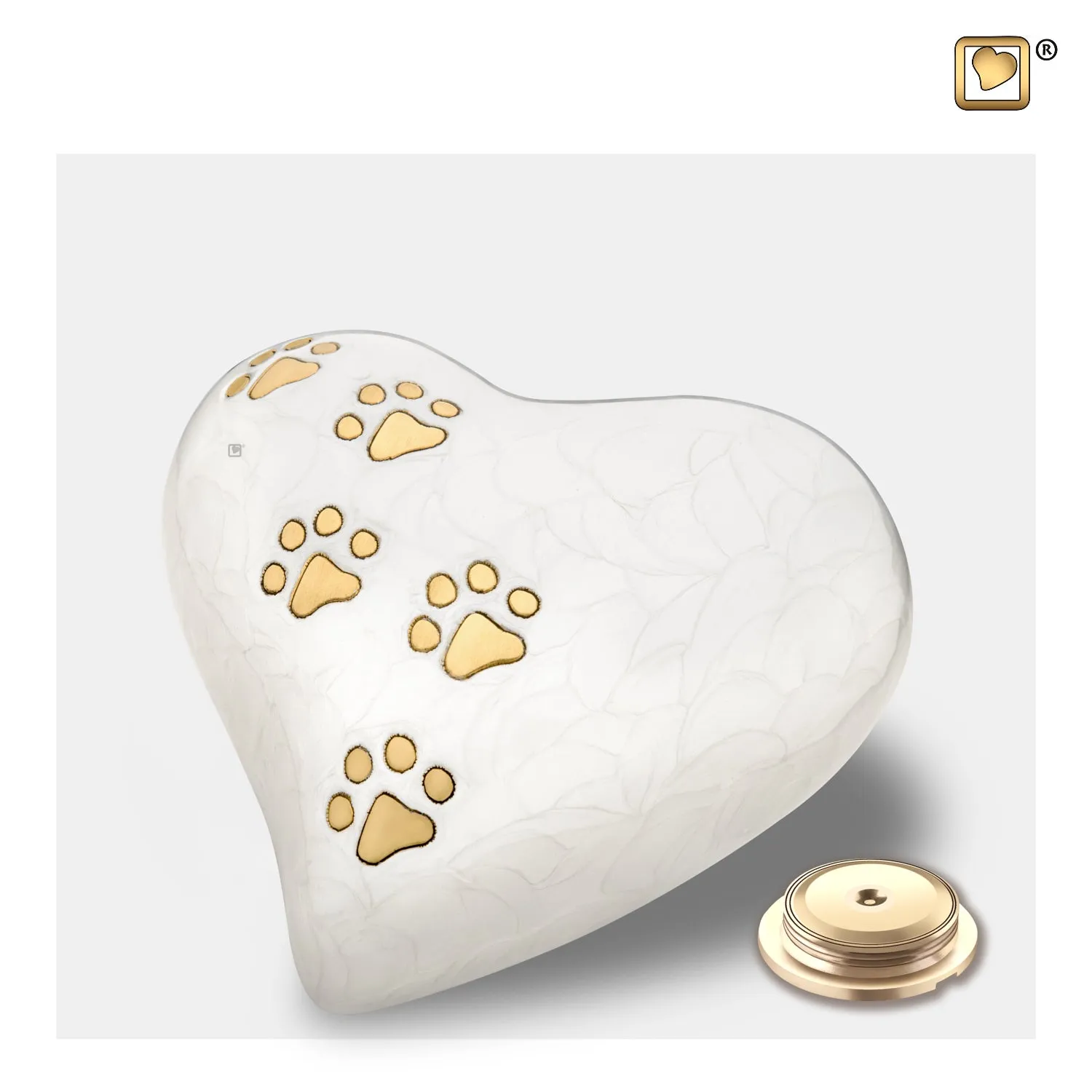 LovePaws™ Pearlescent White (Medium Heart) - P638M