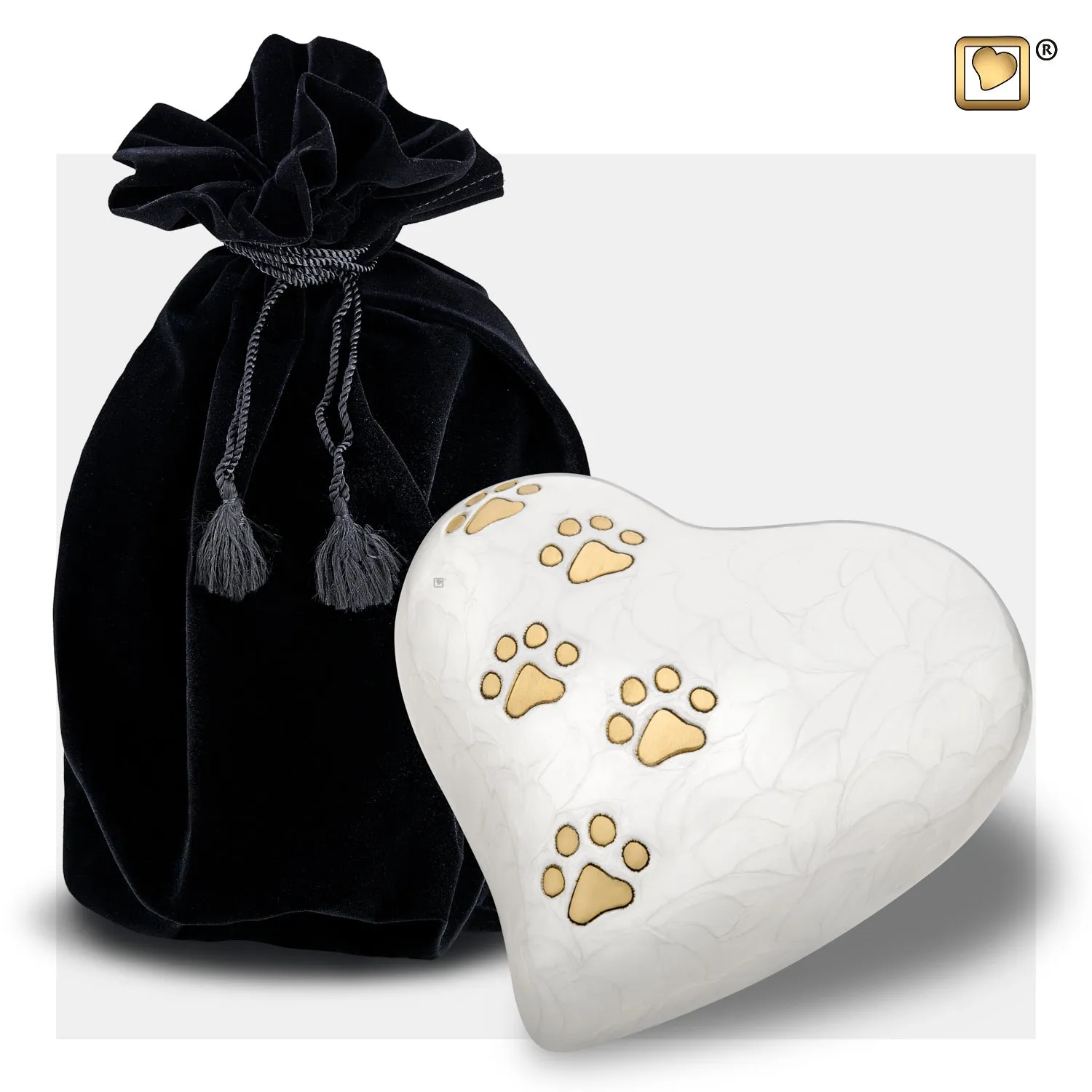 LovePaws™ Pearlescent White (Medium Heart) - P638M