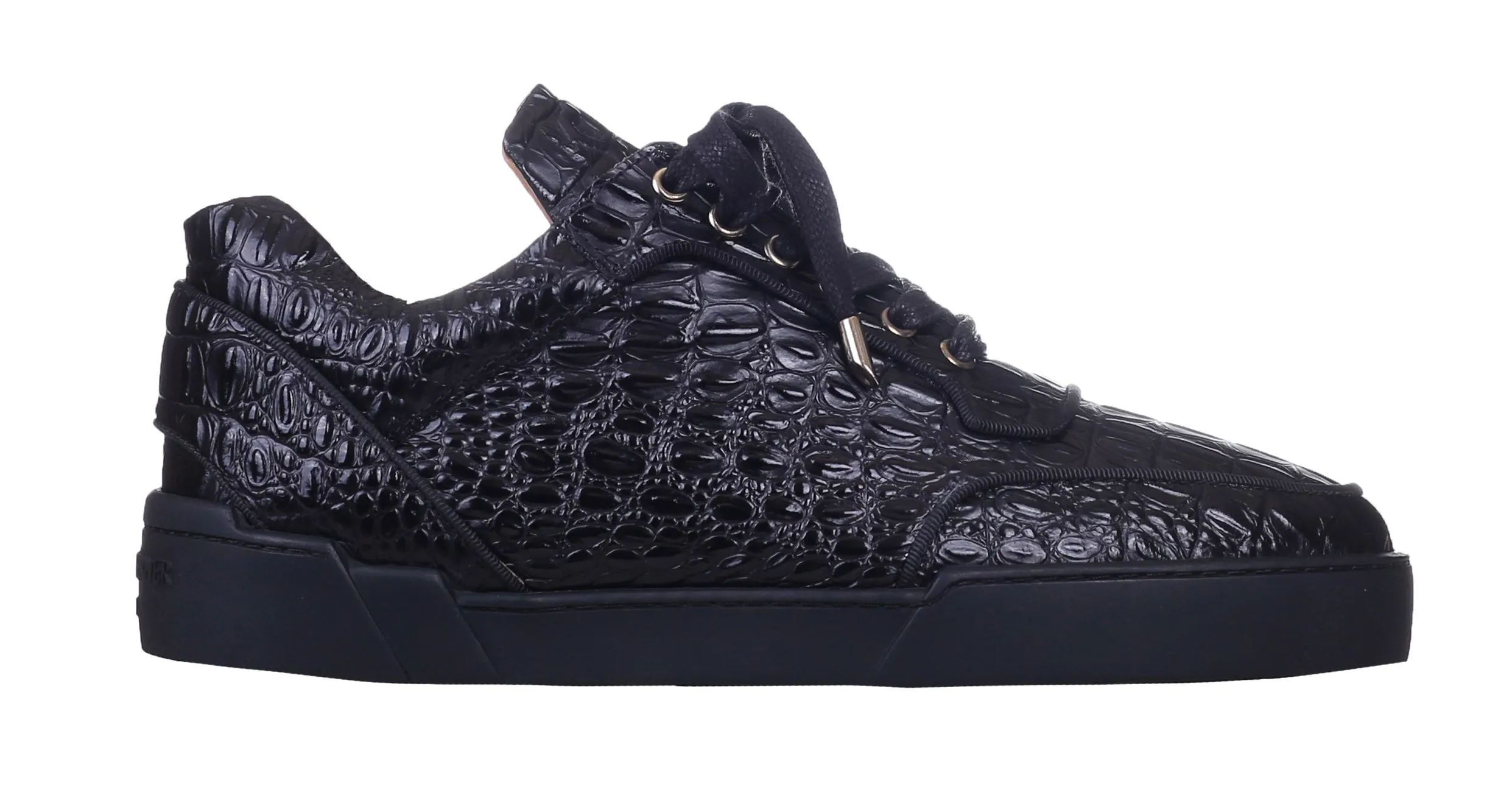 Low-Top ALL BLACK  ALLIGATOR EFFECT