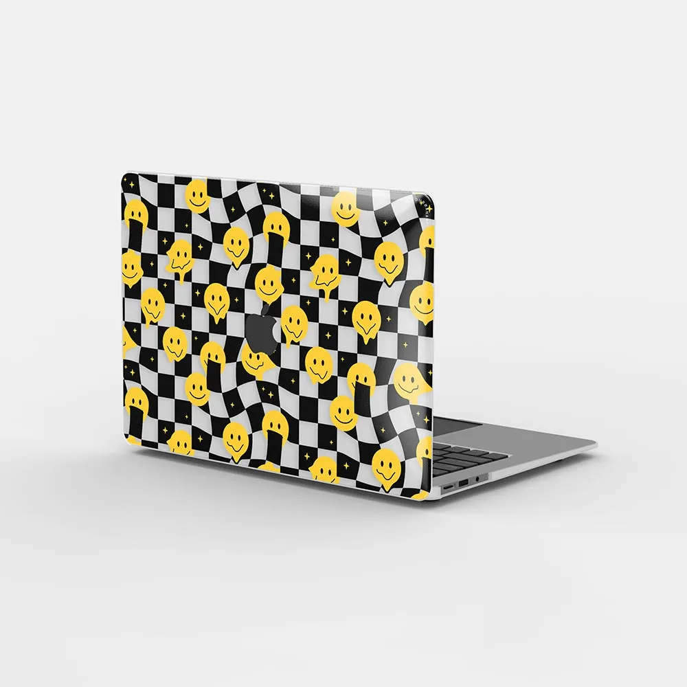 Macbook Case - Checkered Smiley