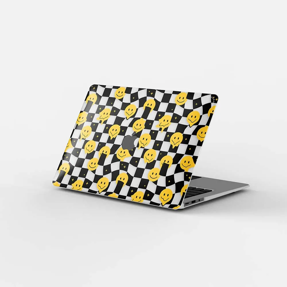 Macbook Case - Checkered Smiley