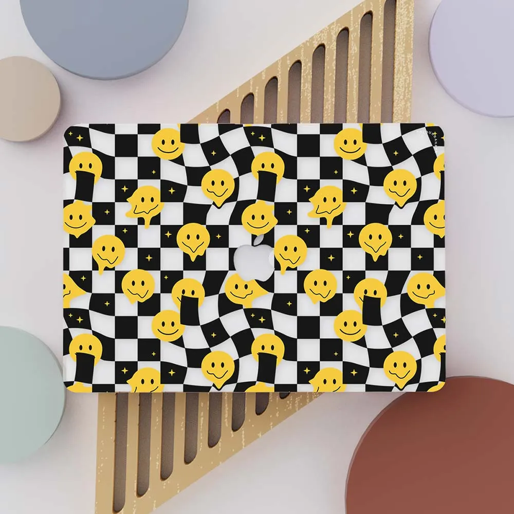 Macbook Case - Checkered Smiley