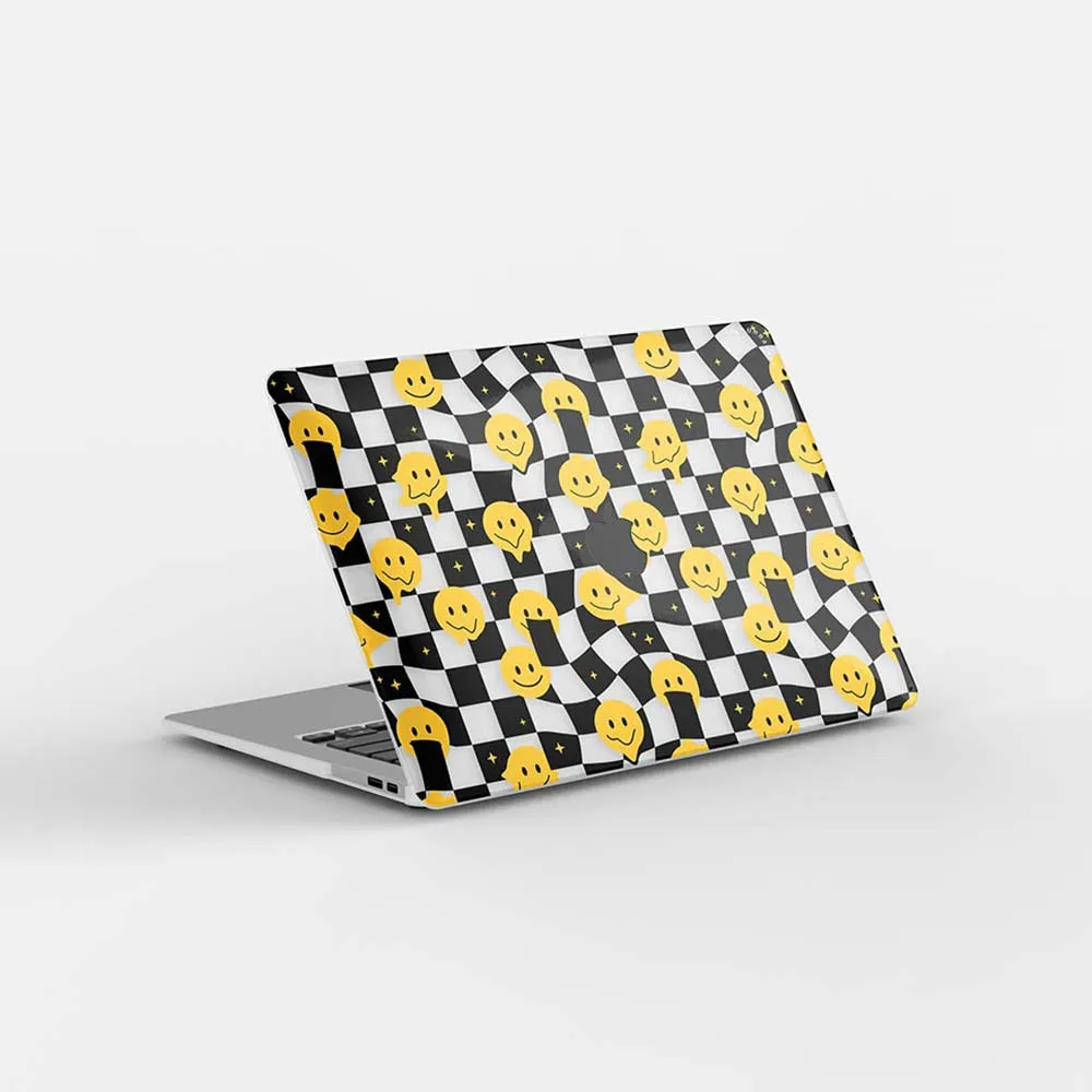 Macbook Case - Checkered Smiley