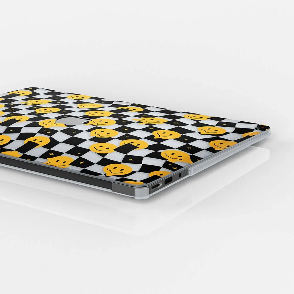 Macbook Case - Checkered Smiley