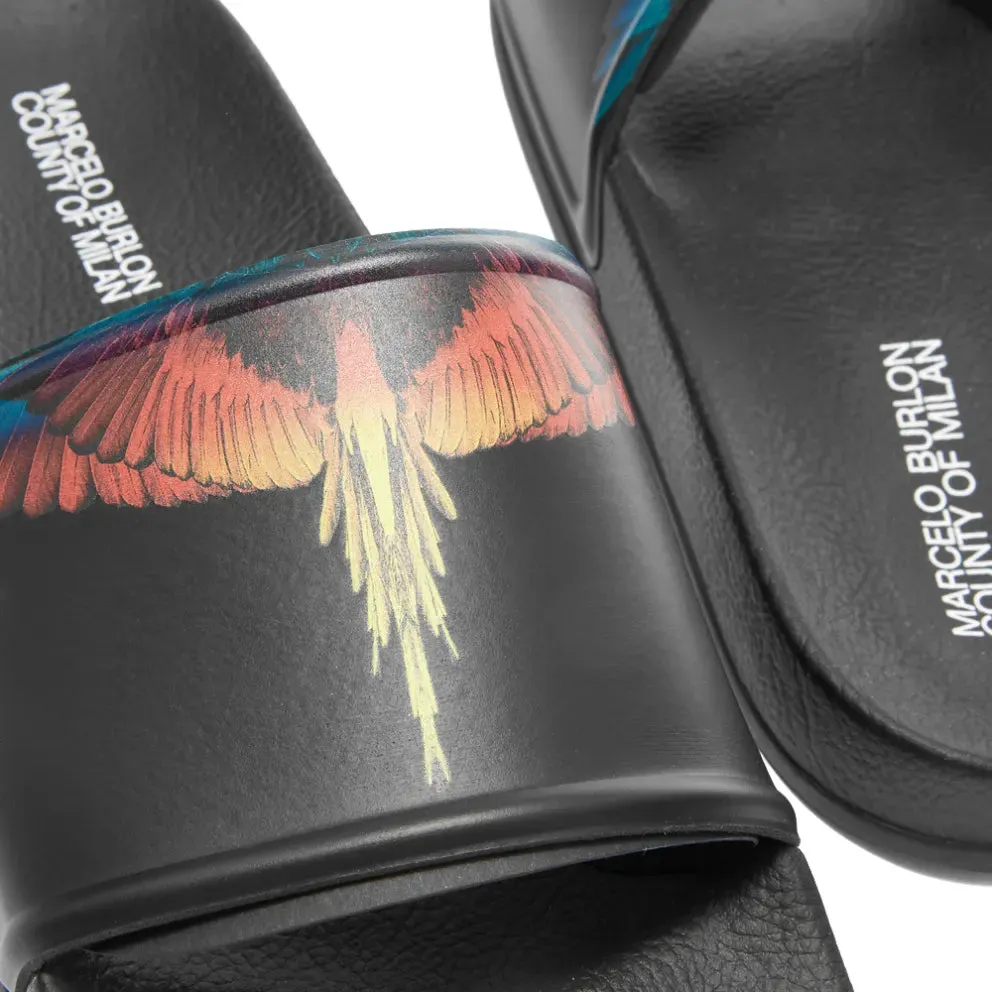 Marcelo Burlon Icon Wing Slide Black & Red