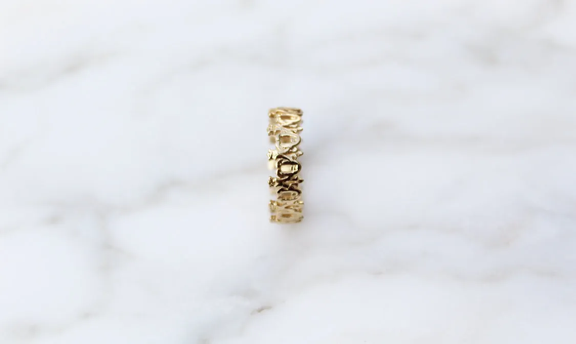 Maria Auspice Ring in Gold Vermeil