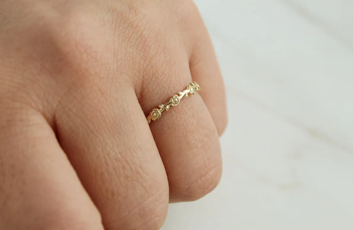 Mystical Rose Ring in Gold Vermeil