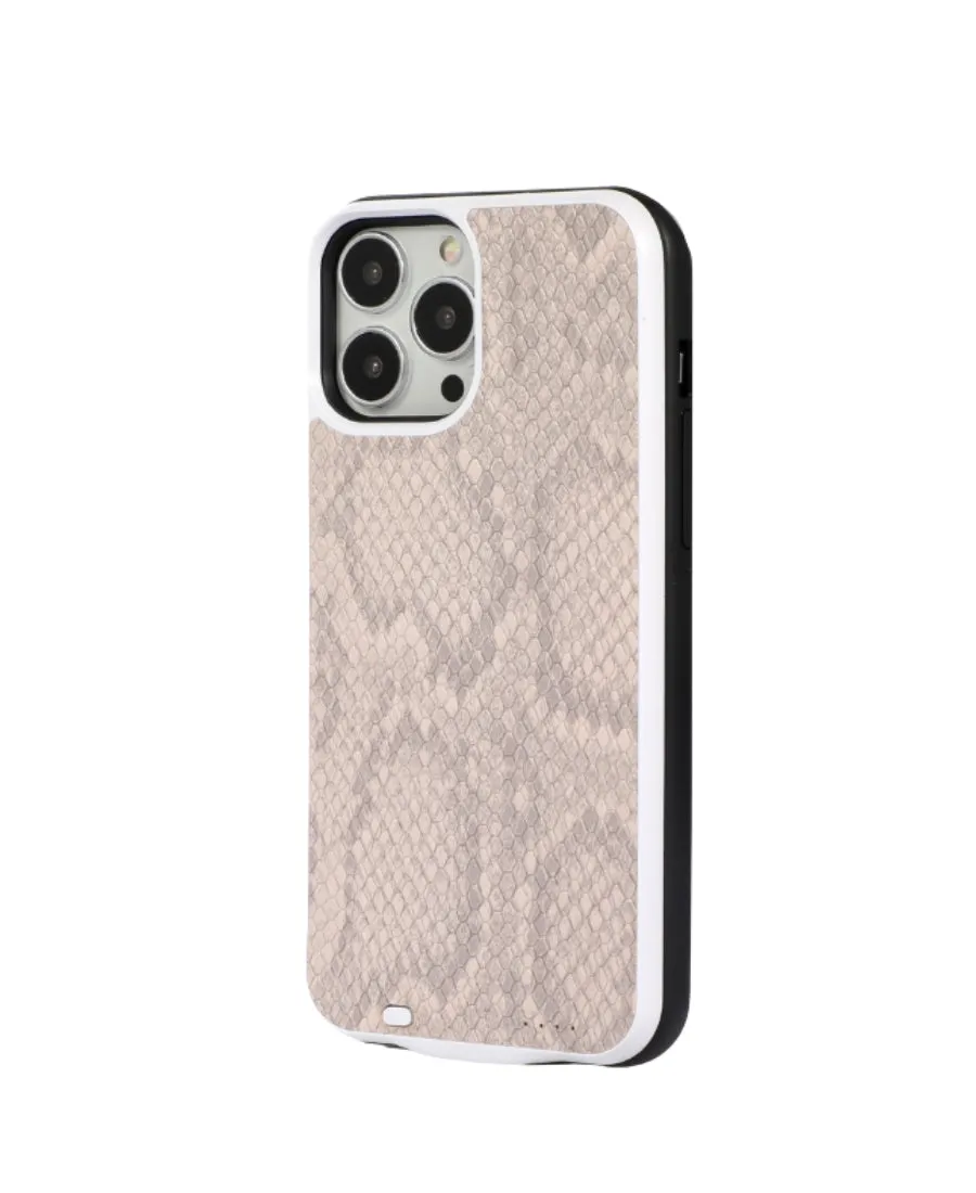 Nude Snakeskin Battery Case