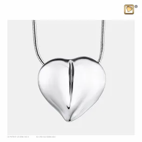 Pendant: LoveHeart - Rhodium Plated - PD1010