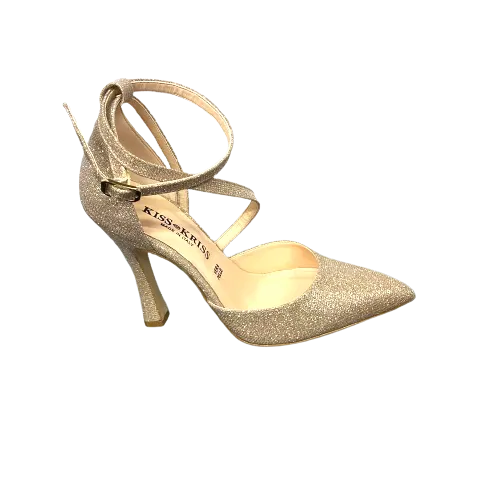 Scarpe da donna KISS KRISS art. 5117 GLITTER NUDE decolletè con cinturino elegante Glamour