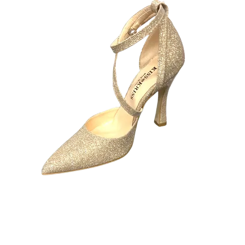 Scarpe da donna KISS KRISS art. 5117 GLITTER NUDE decolletè con cinturino elegante Glamour