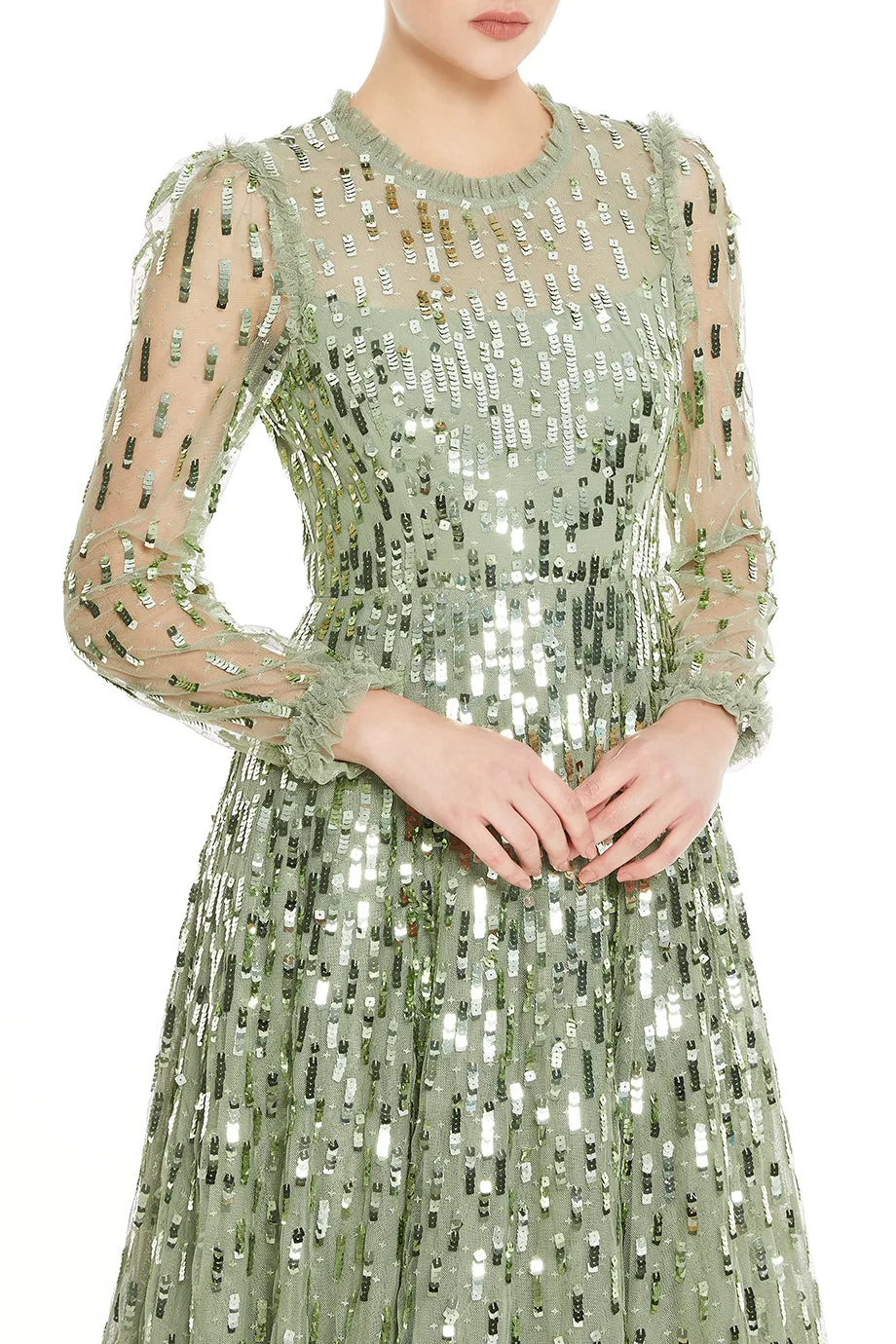 Sequin Dash Evening Gown