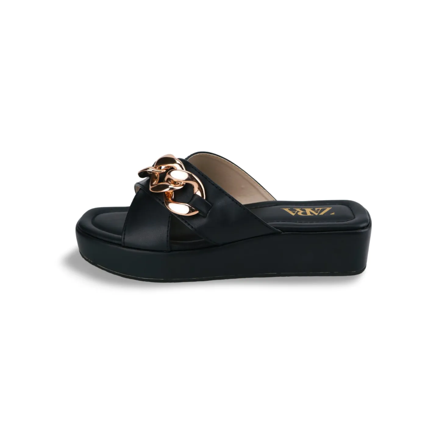 Stylish Women's Wedges Sandals with Gold Chain Accent Rn-1001