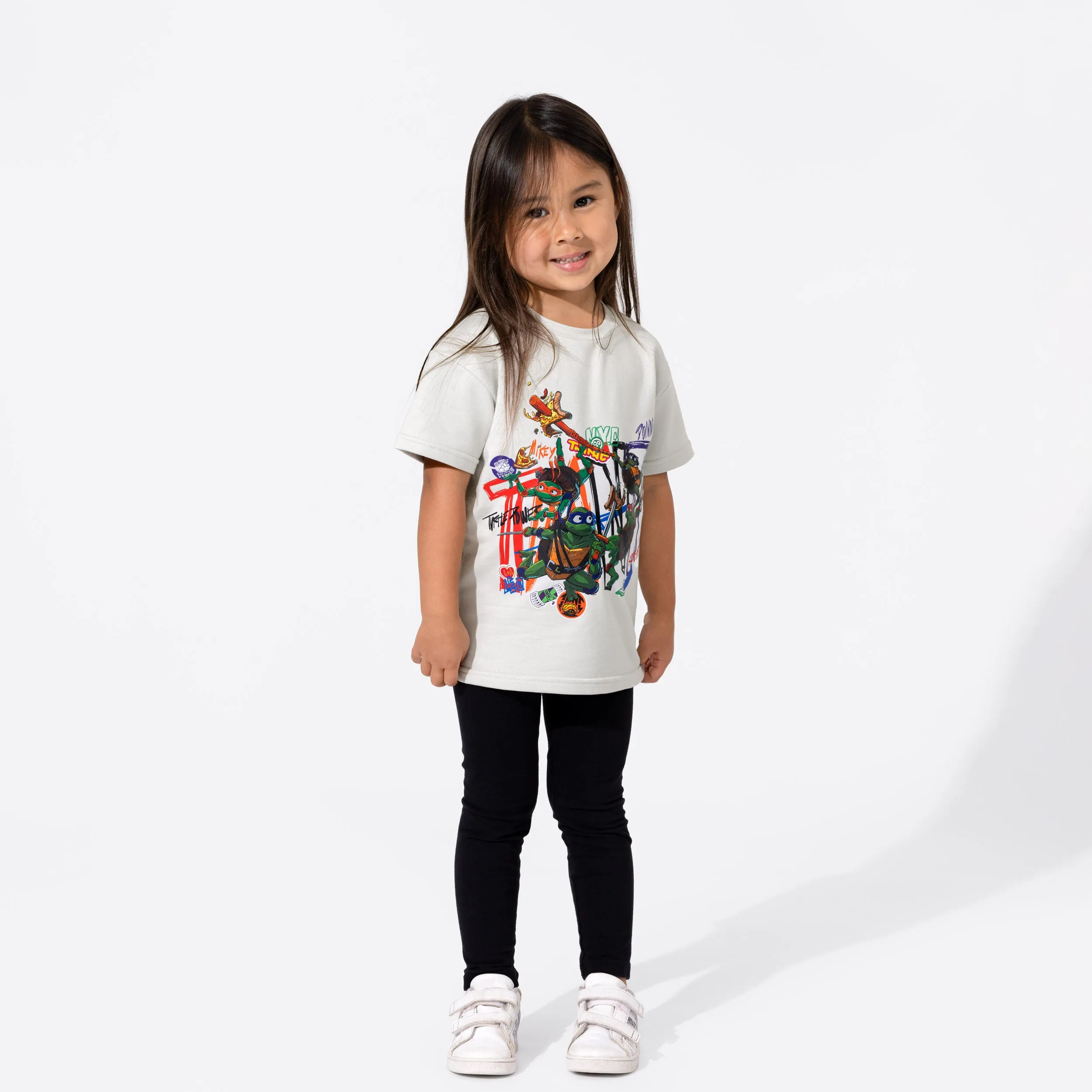 Teenage Mutant Ninja Turtles: Mutant Mayhem Bone White Bamboo Terry Kids Oversized T-Shirt