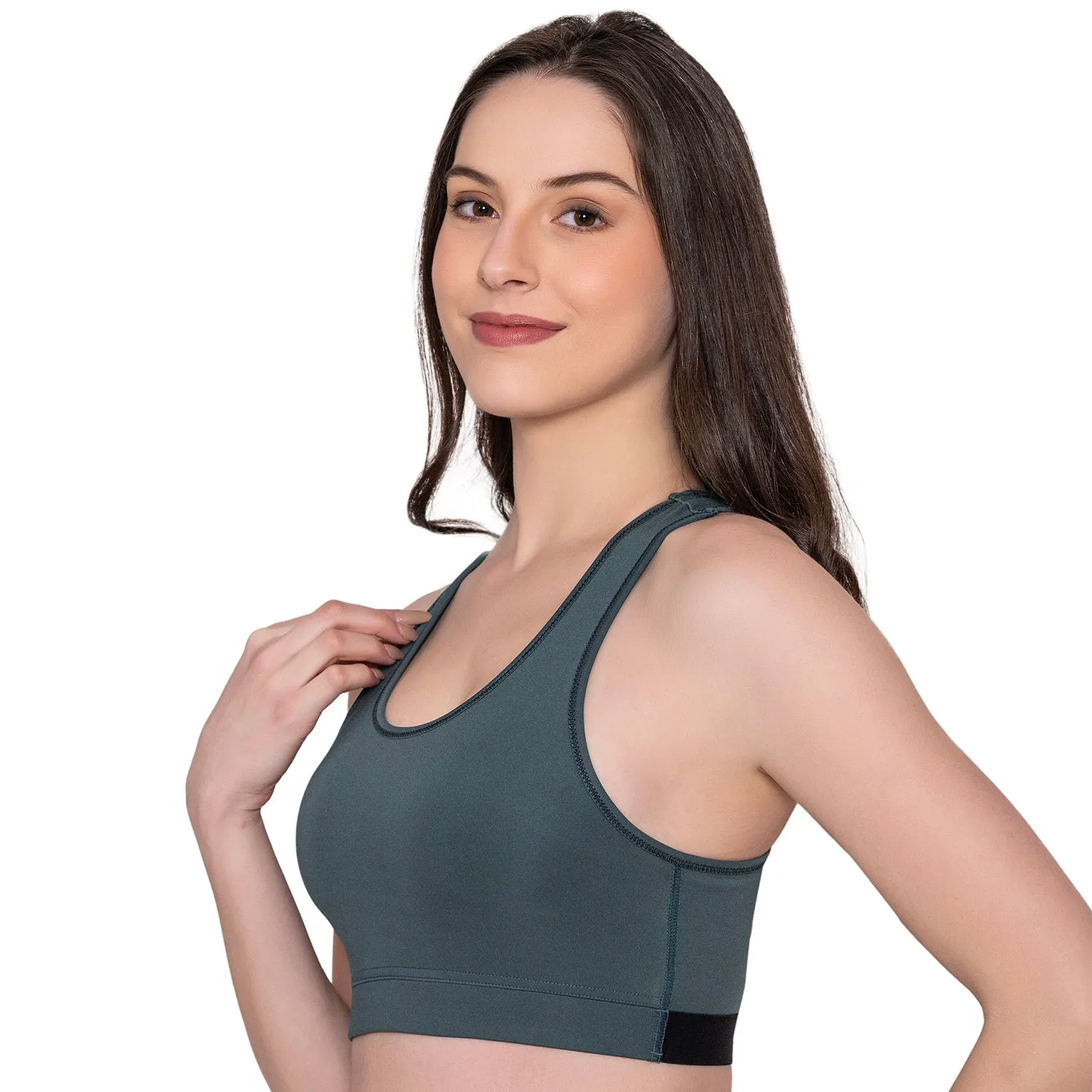 Women's Wirefree Padded Full Coverage Sports Bra - Olive